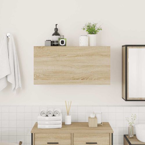 Armoire murale de bain chêne sonoma 80x25x40 cm bois ingénierie - Photo n°3; ?>