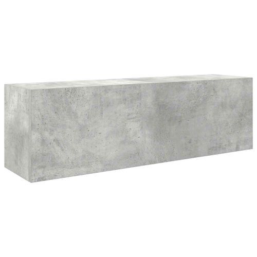 Armoire murale de bain gris béton 100x25x30cm bois d'ingénierie - Photo n°2; ?>