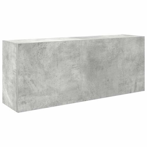 Armoire murale de bain gris béton 100x25x40cm bois d'ingénierie - Photo n°2; ?>