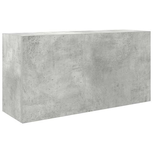 Armoire murale de bain gris béton 80x25x40 cm bois d'ingénierie - Photo n°2; ?>