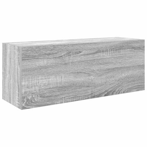 Armoire murale de bain sonoma gris 80x25x30cm bois d'ingénierie - Photo n°2; ?>