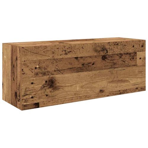 Armoire murale de bain vieux bois 80x25x30 cm bois d'ingénierie - Photo n°2; ?>