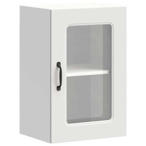 Armoire murale de cuisine avec porte en verre Kalmar blanc - Photo n°2; ?>