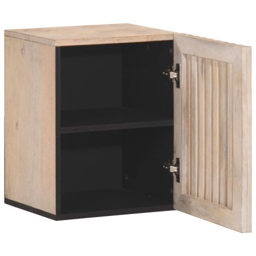 Armoire murale de salle de bain 38x34x48cm bois massif manguier - Photo n°2; ?>