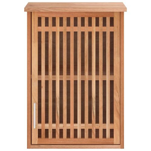 Armoire murale de salle de bain 42x23x60cm Bois massif de noyer - Photo n°3; ?>