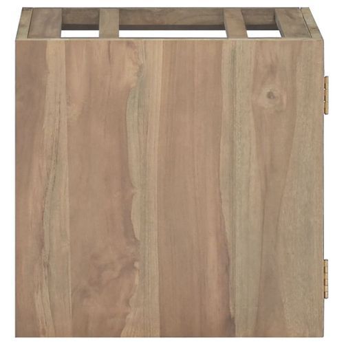 Armoire murale de salle de bain 46x25,5x40 cm Bois teck massif - Photo n°2; ?>