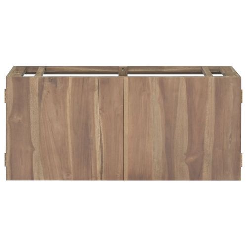 Armoire murale de salle de bain 90x39x40 cm Bois de teck massif - Photo n°2; ?>