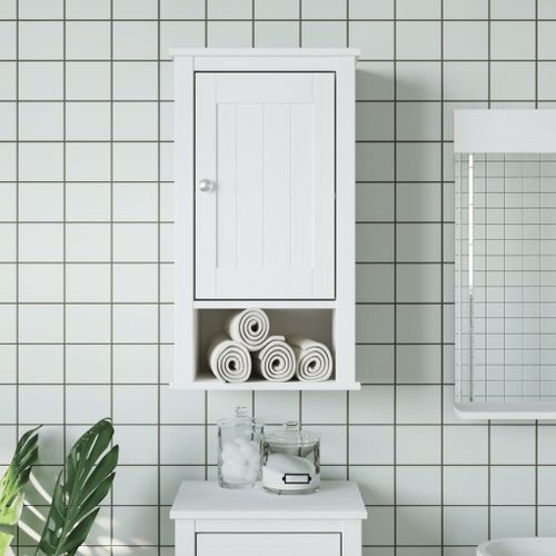 Armoire murale de salle de bain BERG blanc bois de pin massif - Photo n°2; ?>