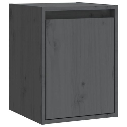 Armoire murale Gris 30x30x40 cm Bois de pin massif - Photo n°2; ?>