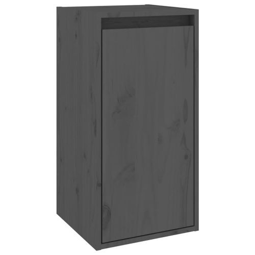 Armoire murale Gris 30x30x60 cm Bois de pin massif - Photo n°2; ?>