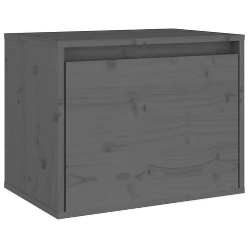 Armoire murale Gris 45x30x35 cm Bois de pin massif - Photo n°2; ?>