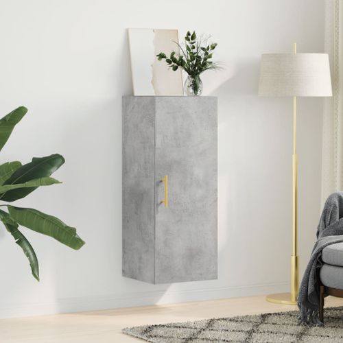 Armoire murale gris béton 34,5x34x90 cm - Photo n°3; ?>