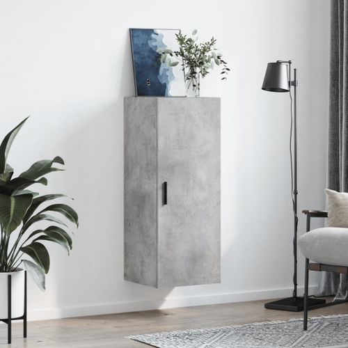 Armoire murale gris béton 34,5x34x90 cm - Photo n°3; ?>