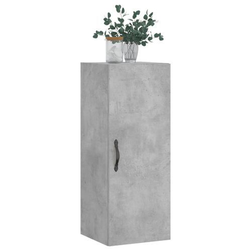 Armoire murale gris béton 34,5x34x90 cm bois d'ingénierie - Photo n°3; ?>