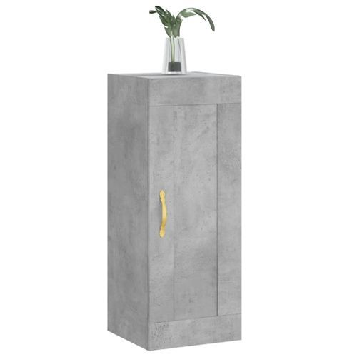 Armoire murale gris béton 34,5x34x90 cm bois d'ingénierie - Photo n°3; ?>