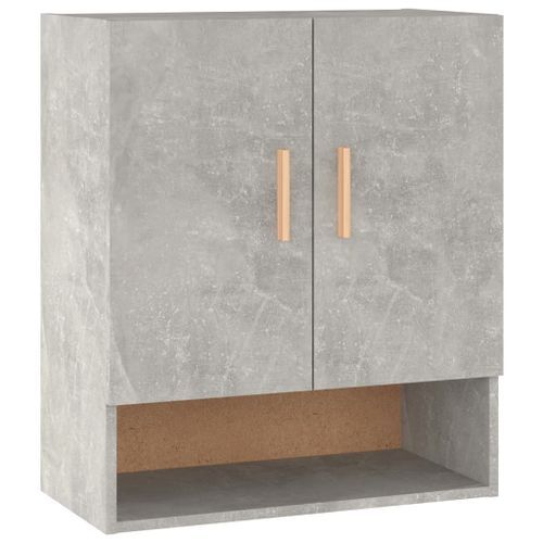 Armoire murale Gris béton 60x31x70 cm Bois d'ingénierie - Photo n°2; ?>