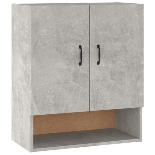 Armoire murale Gris béton 60x31x70 cm Bois d'ingénierie - Photo n°2; ?>