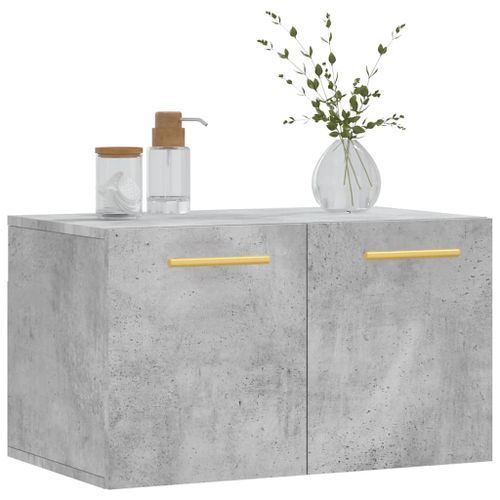 Armoire murale Gris béton 60x36,5x35 cm Bois d'ingénierie - Photo n°3; ?>