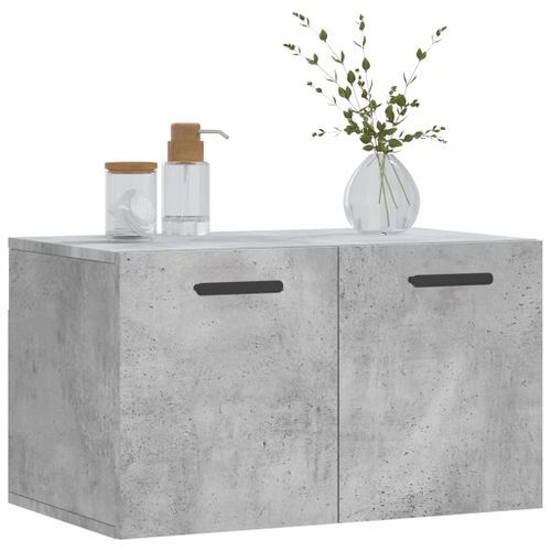 Armoire murale Gris béton 60x36,5x35 cm Bois d'ingénierie - Photo n°3; ?>