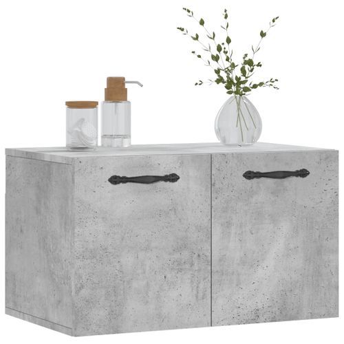 Armoire murale Gris béton 60x36,5x35 cm Bois d'ingénierie - Photo n°3; ?>