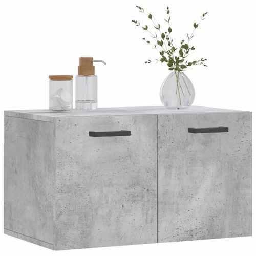 Armoire murale Gris béton 60x36,5x35 cm Bois d'ingénierie - Photo n°3; ?>