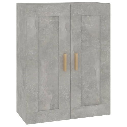 Armoire murale gris béton 69,5x32,5x90 cm bois d'ingénierie - Photo n°2; ?>