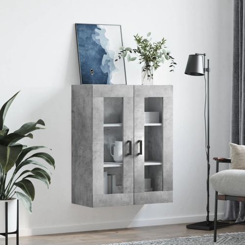 Armoire murale gris béton 69,5x34x90 cm - Photo n°3; ?>