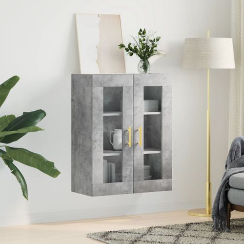 Armoire murale gris béton 69,5x34x90 cm - Photo n°3; ?>