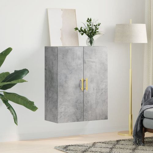 Armoire murale gris béton 69,5x34x90 cm - Photo n°3; ?>