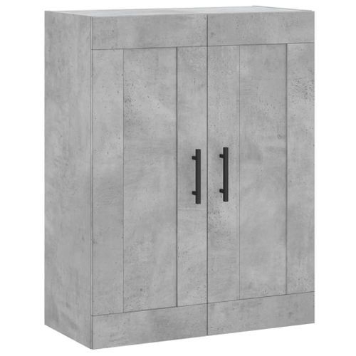 Armoire murale gris béton 69,5x34x90 cm bois d'ingénierie - Photo n°2; ?>