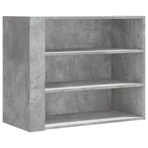 Armoire murale gris béton 75x35x60 cm bois d'ingénierie - Photo n°2; ?>