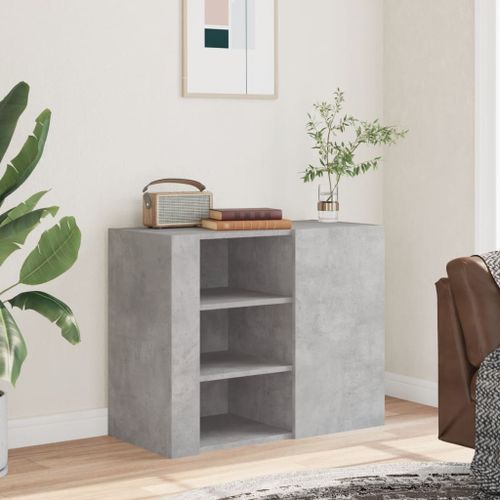 Armoire murale gris béton 75x35x60 cm bois d'ingénierie - Photo n°3; ?>