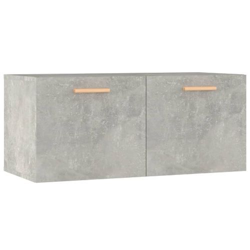 Armoire murale Gris béton 80x35x36,5 cm Bois d'ingénierie - Photo n°2; ?>