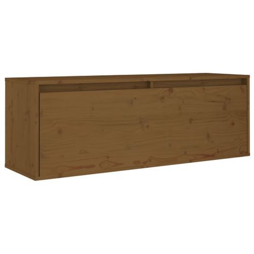 Armoire murale Marron miel 100x30x35 cm Bois de pin massif - Photo n°2; ?>