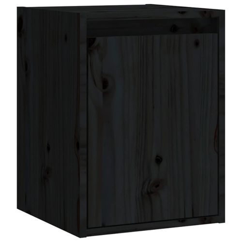 Armoire murale Noir 30x30x40 cm Bois de pin massif - Photo n°2; ?>