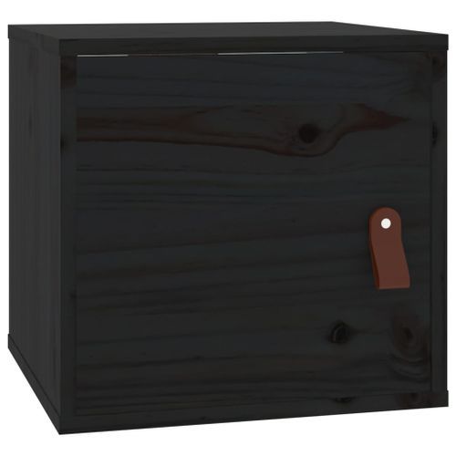 Armoire murale Noir 31,5x30x30 cm Bois de pin massif - Photo n°2; ?>