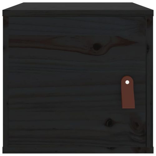 Armoire murale Noir 31,5x30x30 cm Bois de pin massif - Photo n°3; ?>