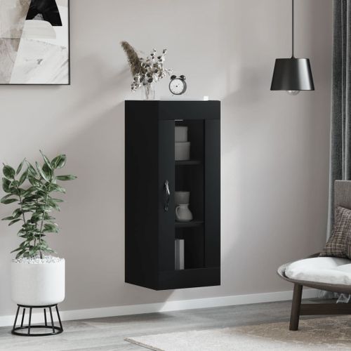 Armoire murale noir 34,5x34x90 cm - Photo n°2; ?>