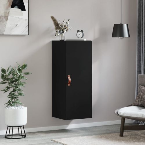 Armoire murale noir 34,5x34x90 cm - Photo n°3; ?>