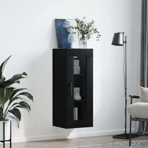 Armoire murale noir 34,5x34x90 cm - Photo n°3; ?>