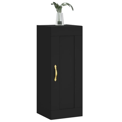 Armoire murale noir 34,5x34x90 cm bois d'ingénierie - Photo n°3; ?>