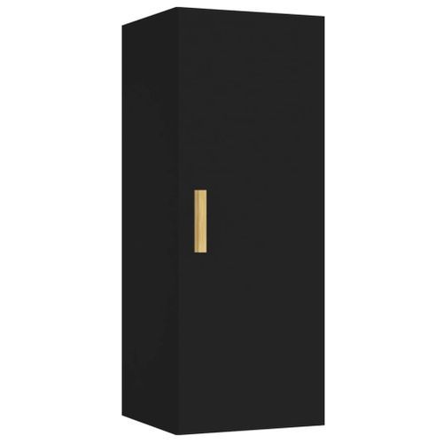 Armoire murale Noir 34,5x34x90 cm Bois d'ingénierie - Photo n°2; ?>