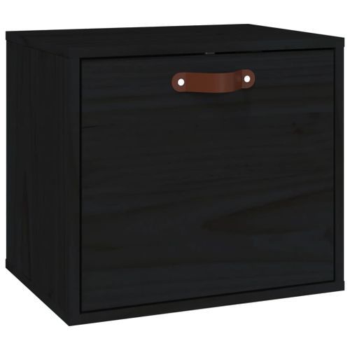 Armoire murale Noir 40x30x35 cm Bois de pin massif - Photo n°2; ?>