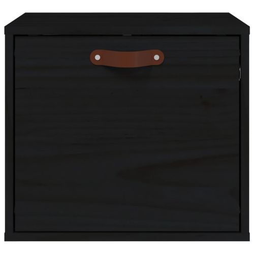 Armoire murale Noir 40x30x35 cm Bois de pin massif - Photo n°3; ?>