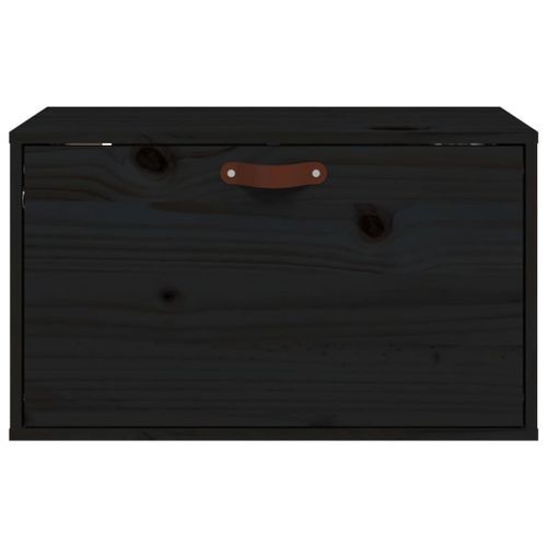 Armoire murale Noir 60x30x35 cm Bois de pin massif - Photo n°3; ?>