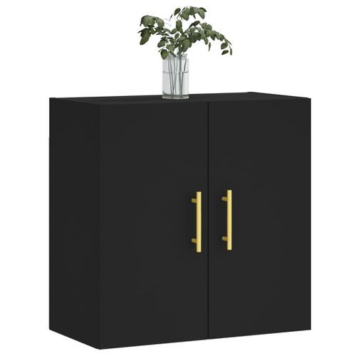 Armoire murale noir 60x31x60 cm bois d'ingénierie - Photo n°3; ?>