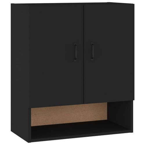 Armoire murale Noir 60x31x70 cm Bois d'ingénierie - Photo n°2; ?>