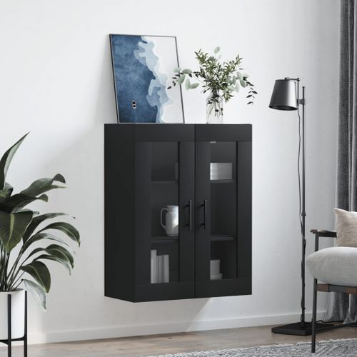 Armoire murale noir 69,5x34x90 cm - Photo n°3; ?>