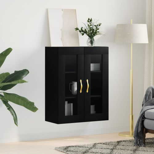 Armoire murale noir 69,5x34x90 cm - Photo n°3; ?>