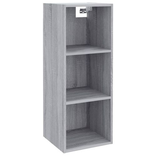 Armoire murale sonoma gris 34,5x32,5x90 cm bois d'ingénierie - Photo n°2; ?>